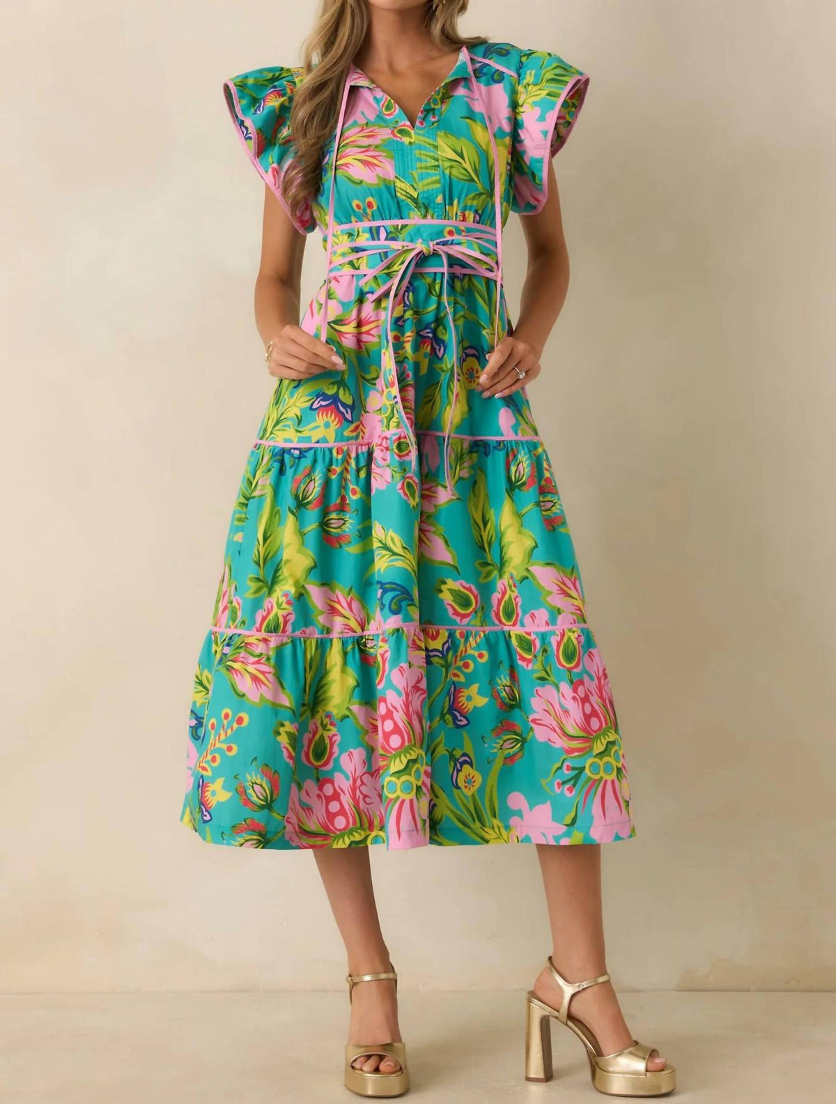 Prosperina - Leighton Tiered Midi Dress