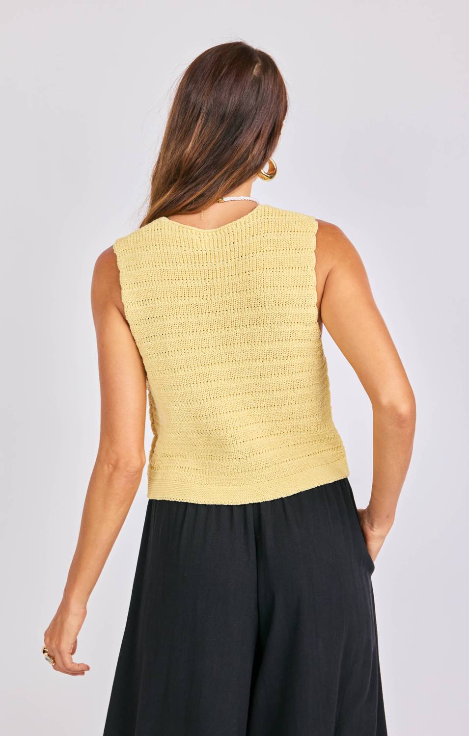 Sage The Label - Pineapple Sweater Tank Top