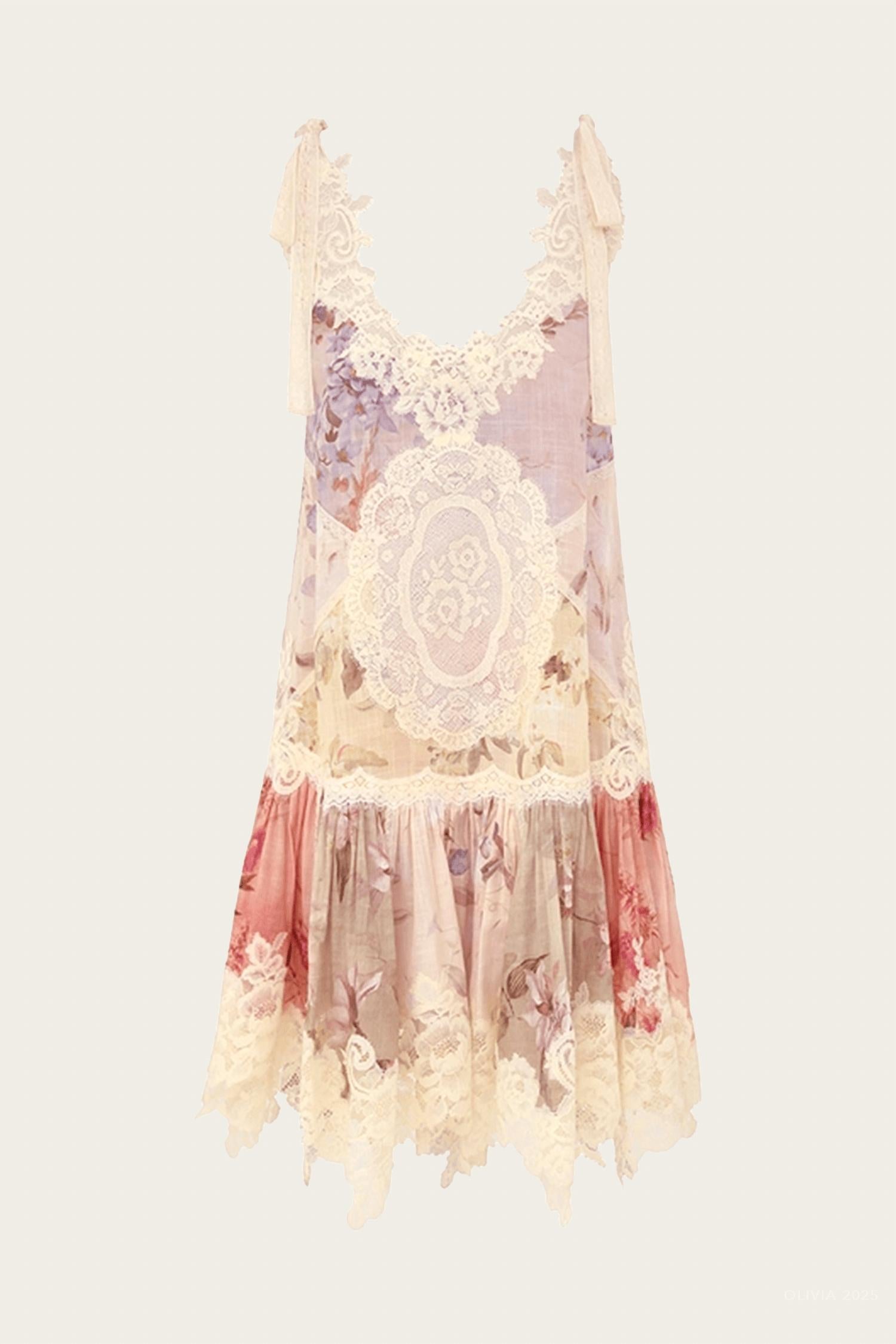Zimmermann - Cascadian Lace Mini Dress