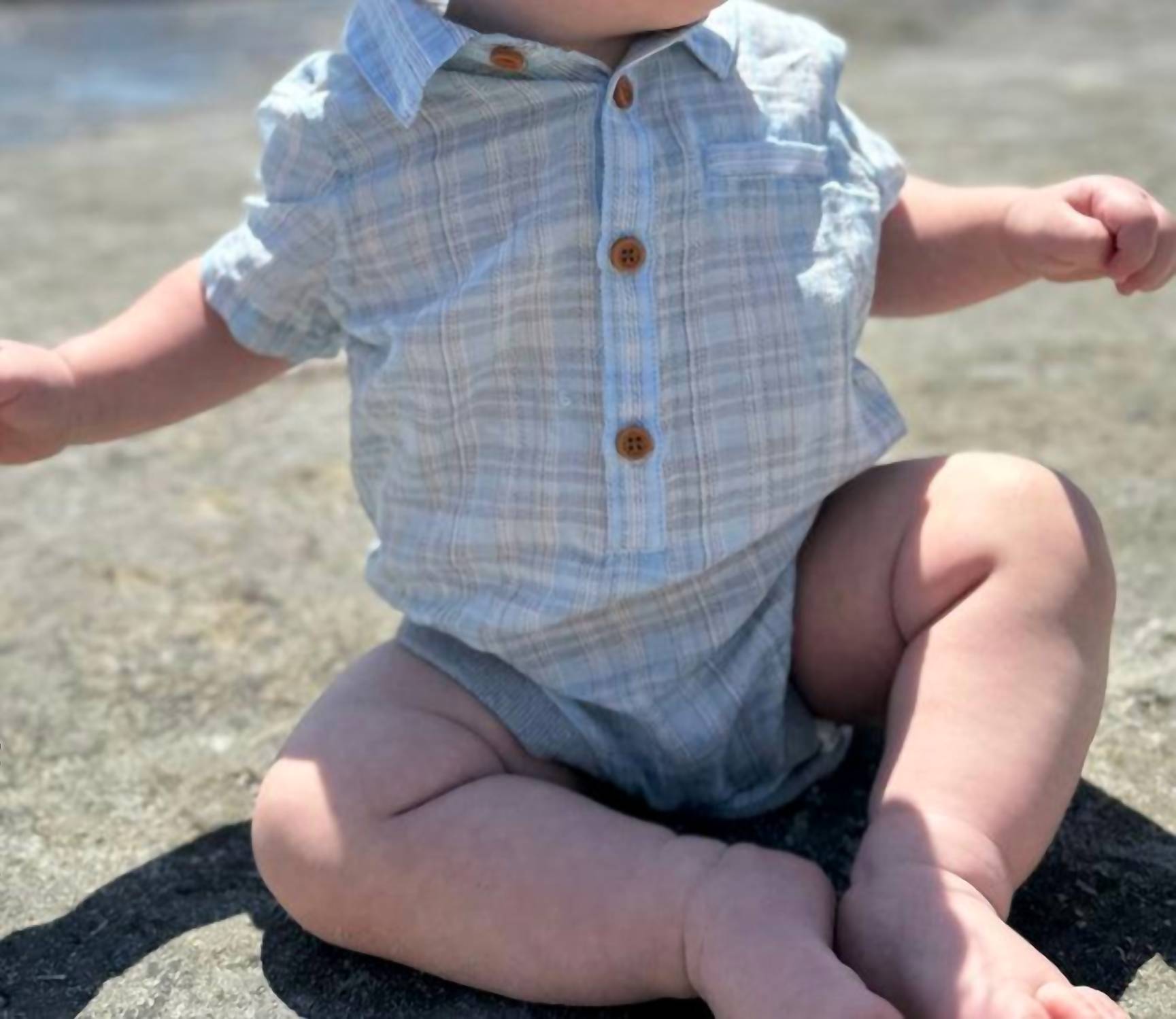 Me & Henry - Boy's Helford Woven Onesie