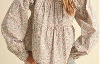 &Merci - Ruffled Puff Sleeve Top