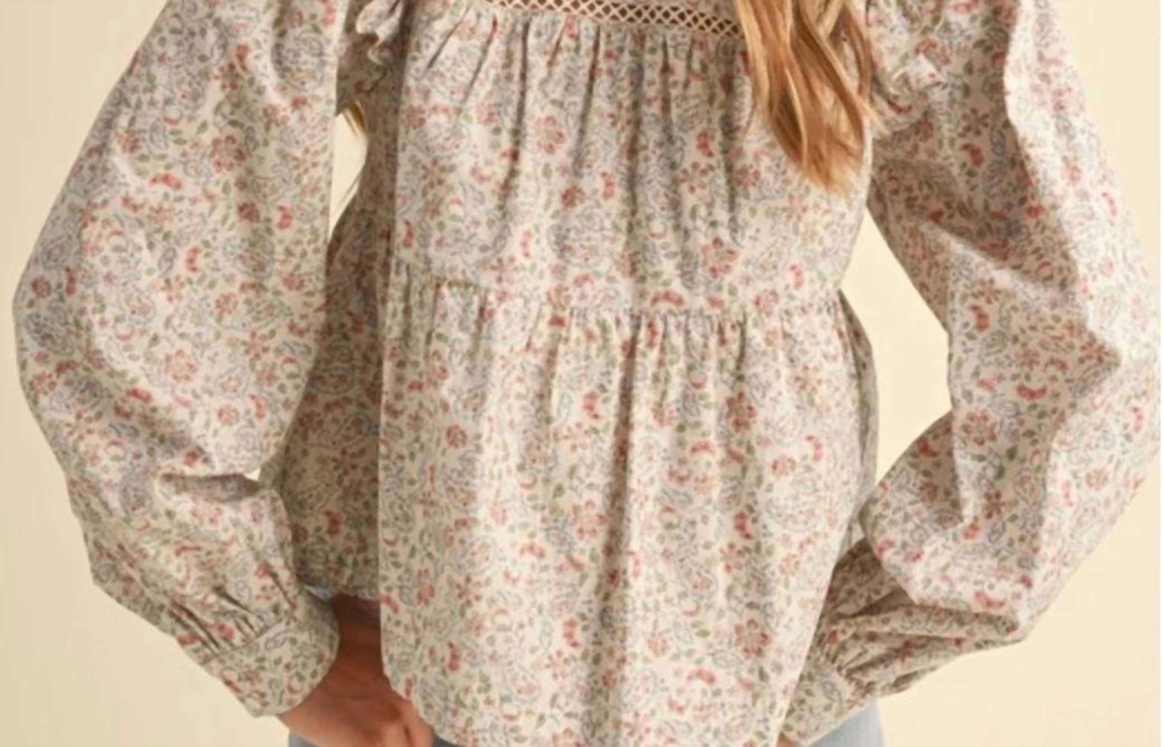 &Merci - Ruffled Puff Sleeve Top