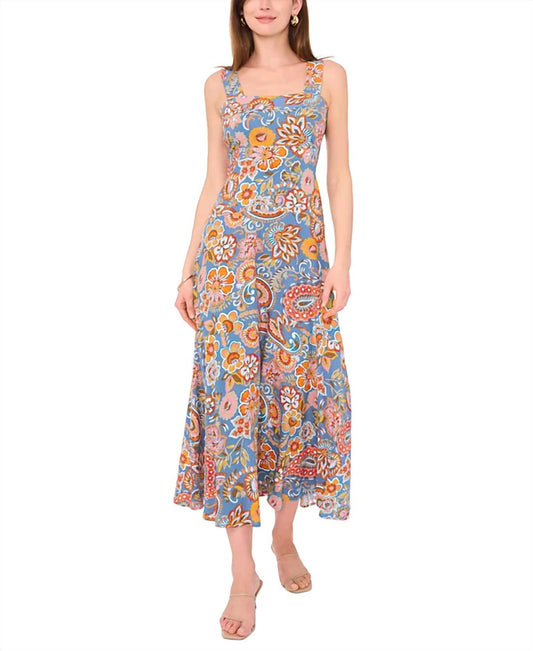Vince Camuto - Floral Square Neckline Maxi Dress