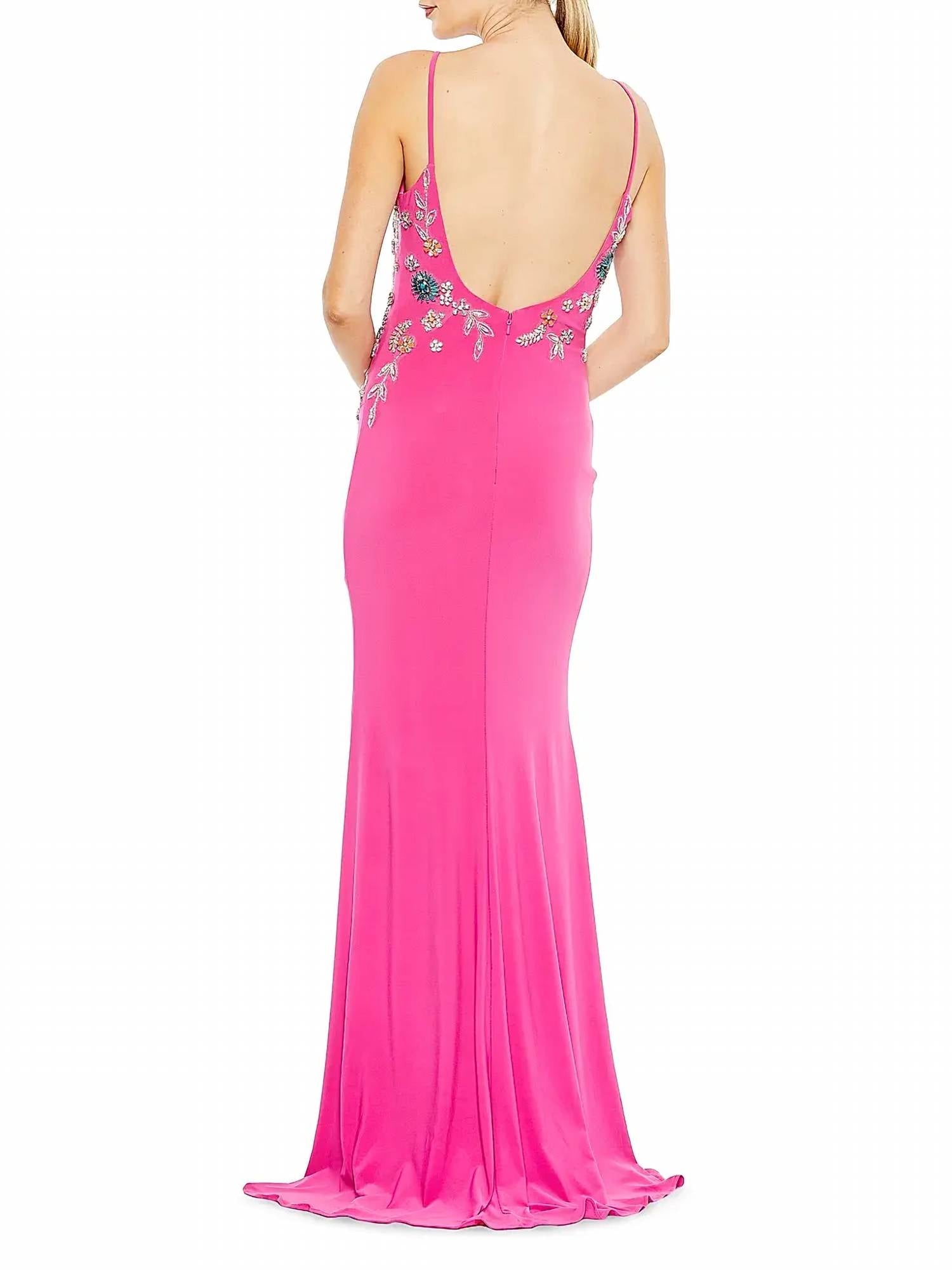 Mac Duggal - Floral Crystal Embellished Gown