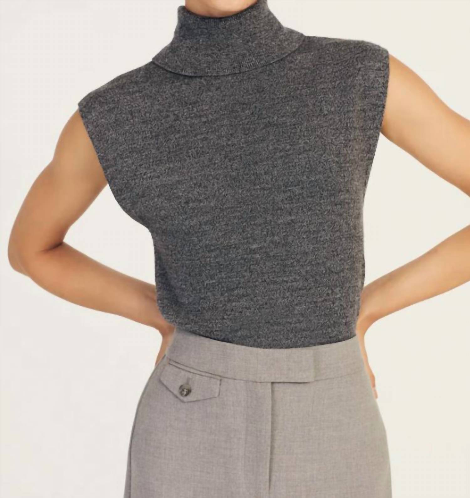 Derek Lam 10 Crosby - Contro Turtleneck Knit Vest