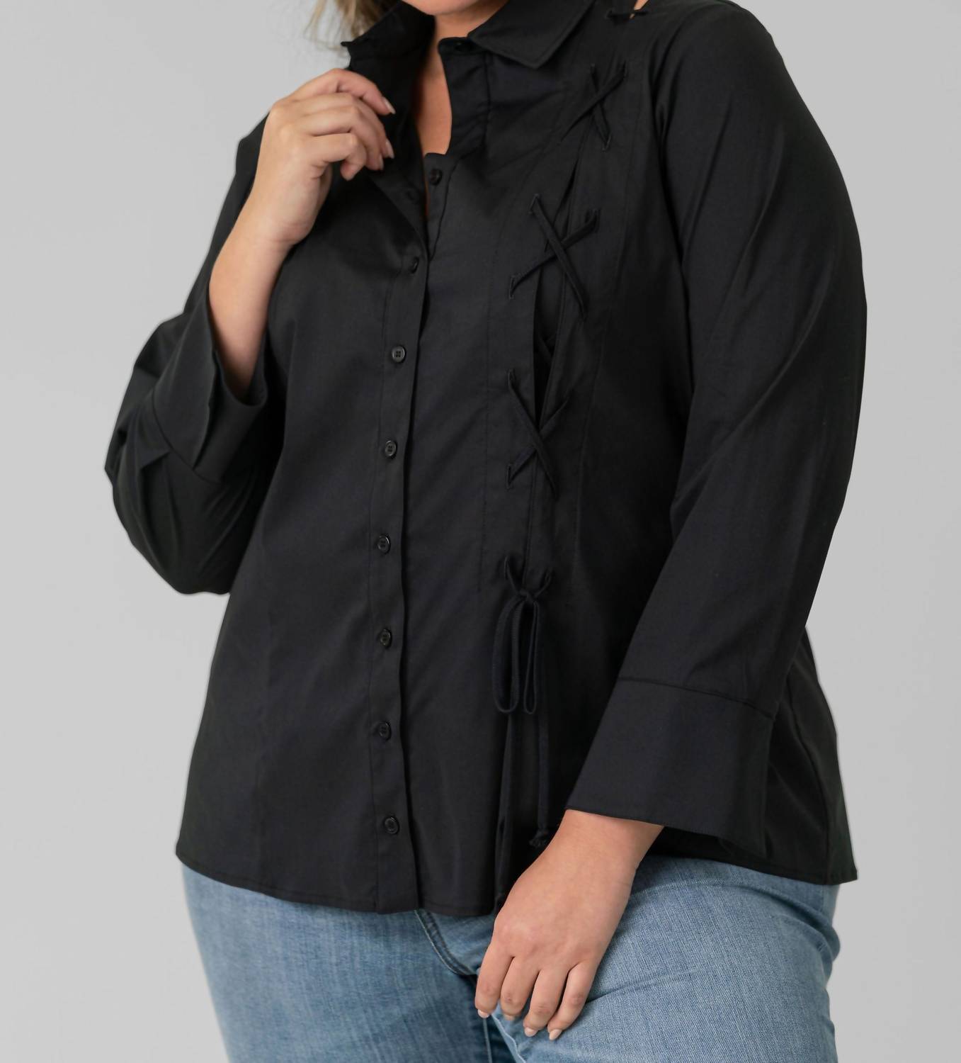 Finley - Lace Up Top