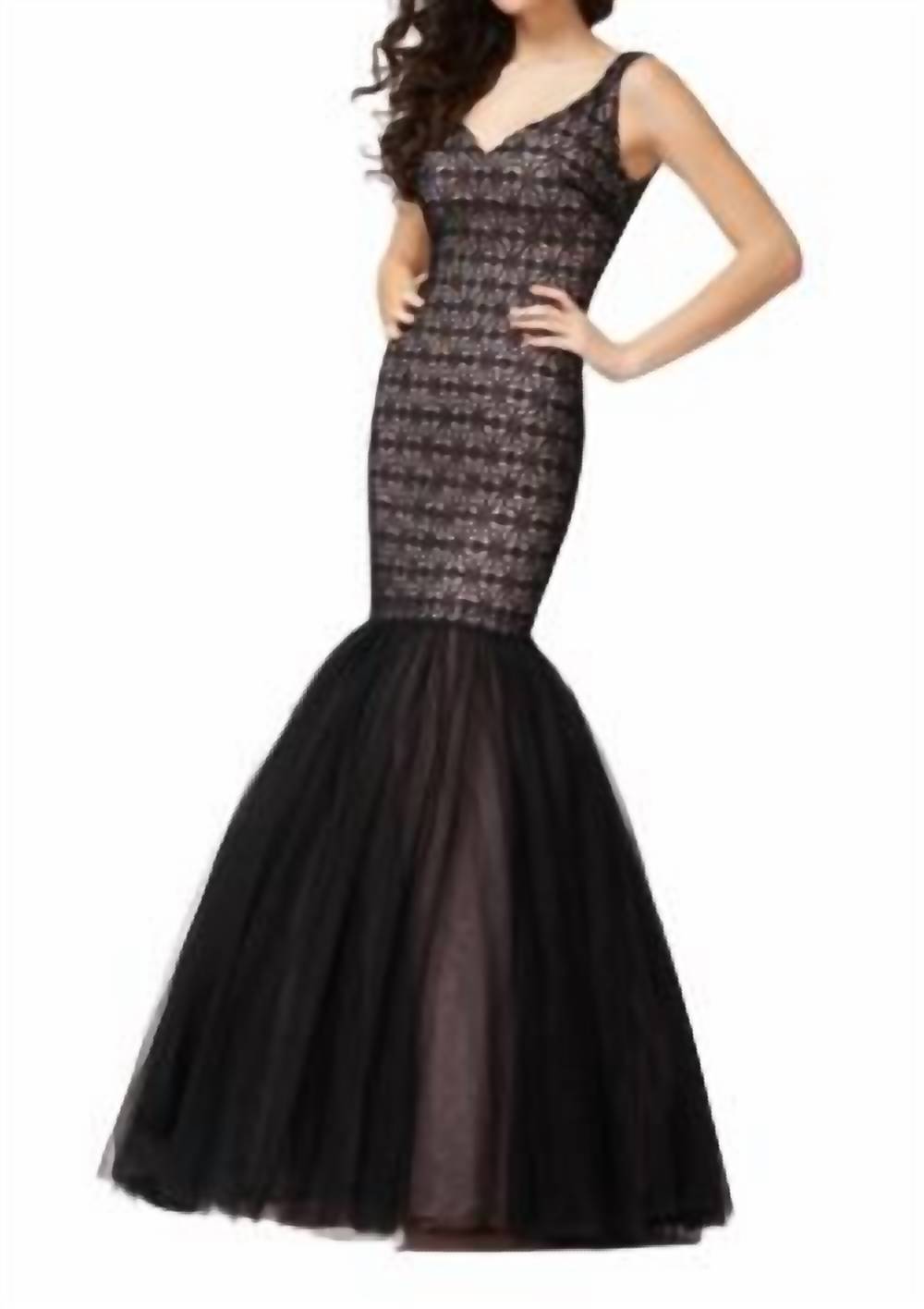 Lace And Tulle Mermaid Gown