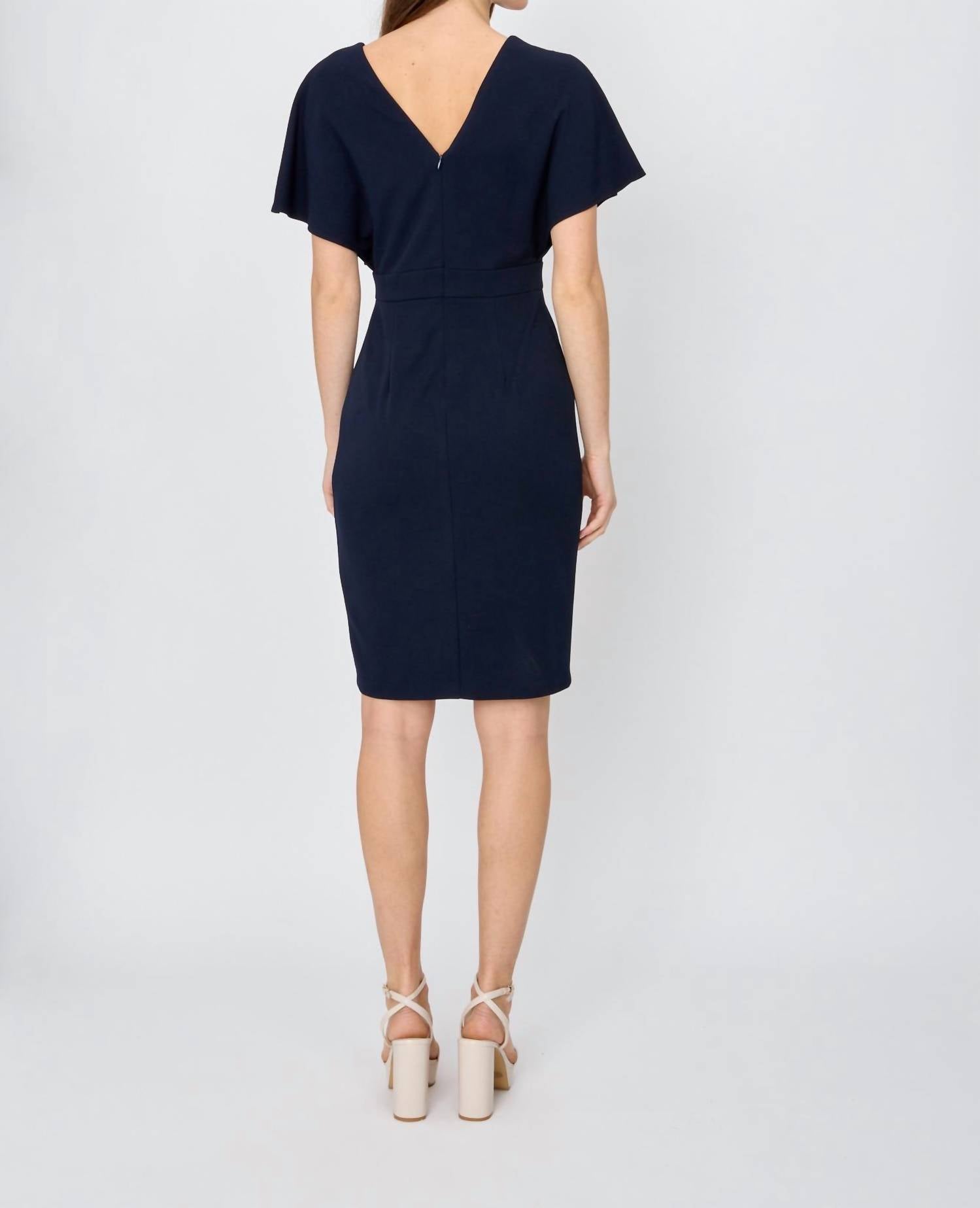 Joseph Ribkoff - Pearl Bodice Wrap Front Dress