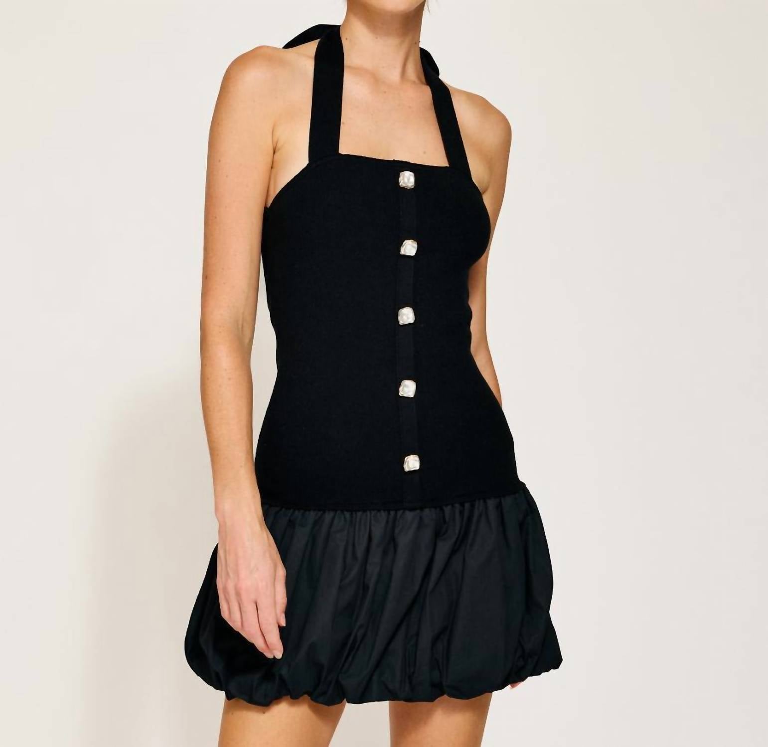 Line And Dot - Ramona Mixed Media Balloon Dress