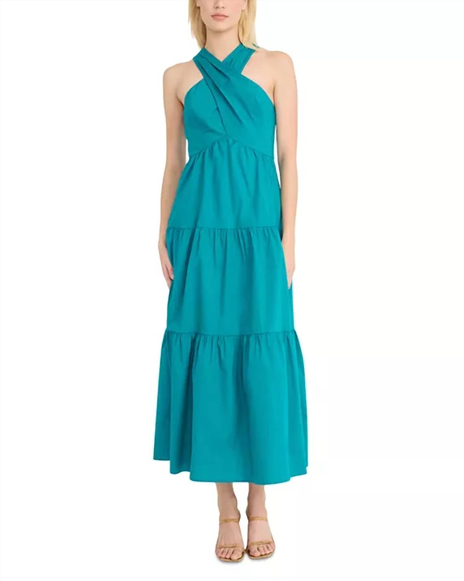 Donna Morgan - Halter Tiered Maxi Dress