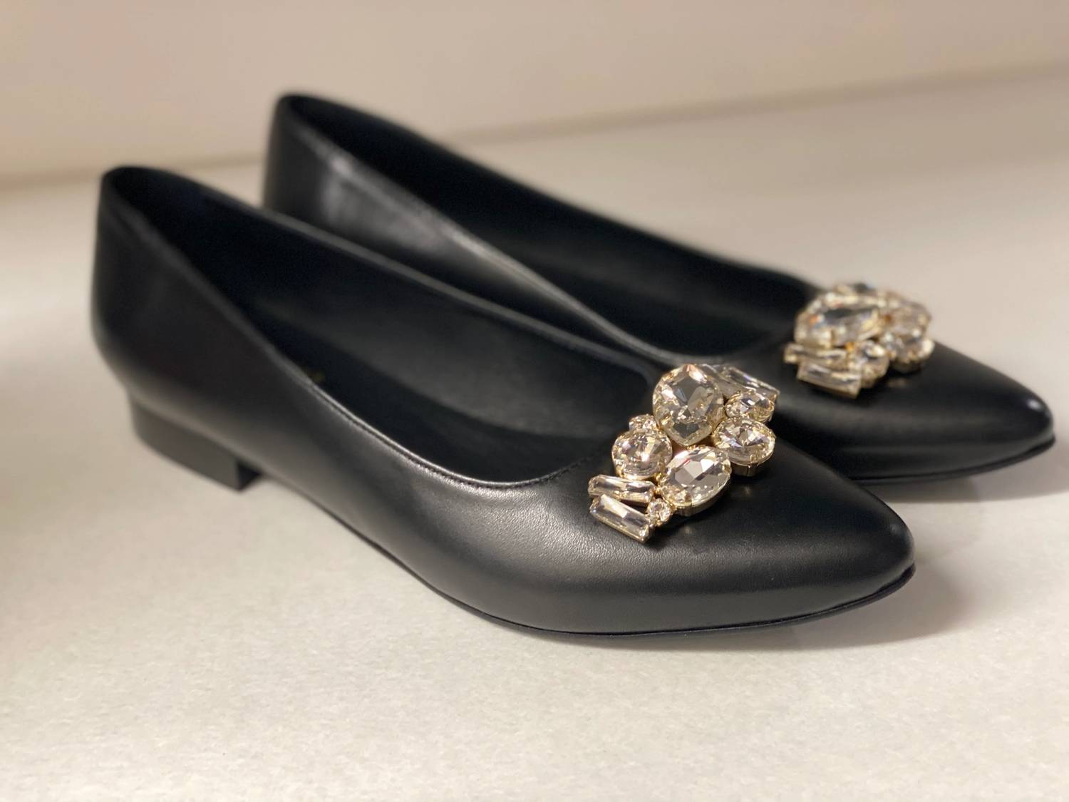Ovil - Women's Annie Rhinestone Flower Flats