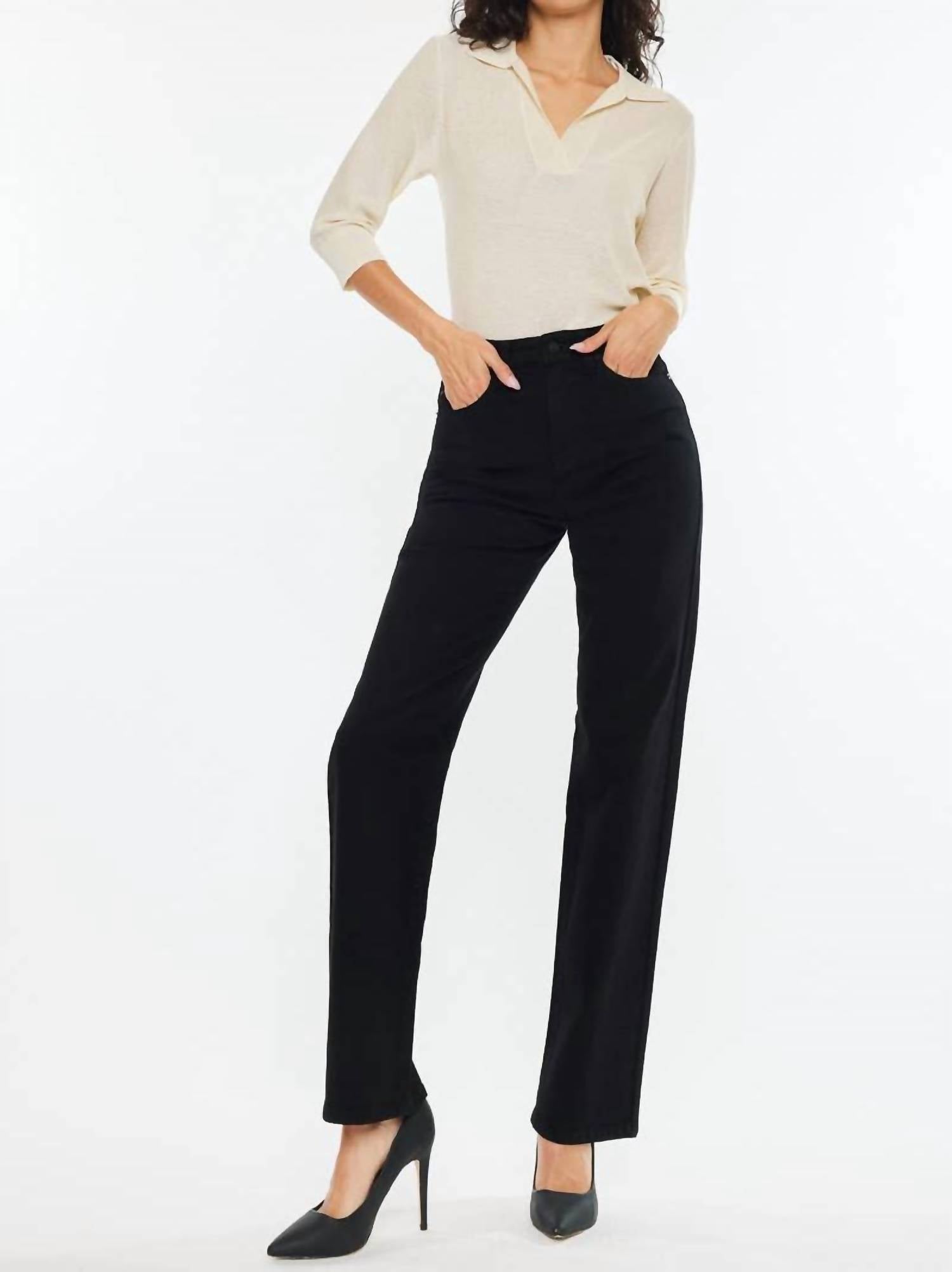 Kancan - High Rise True Straight Jeans