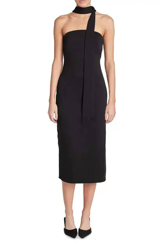 2.7 August Apparel - Neck Wrap Midi Dress