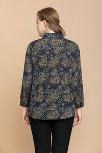 Myra Bag Fields Of Floral Shirt in navy - women's shirt - view 4