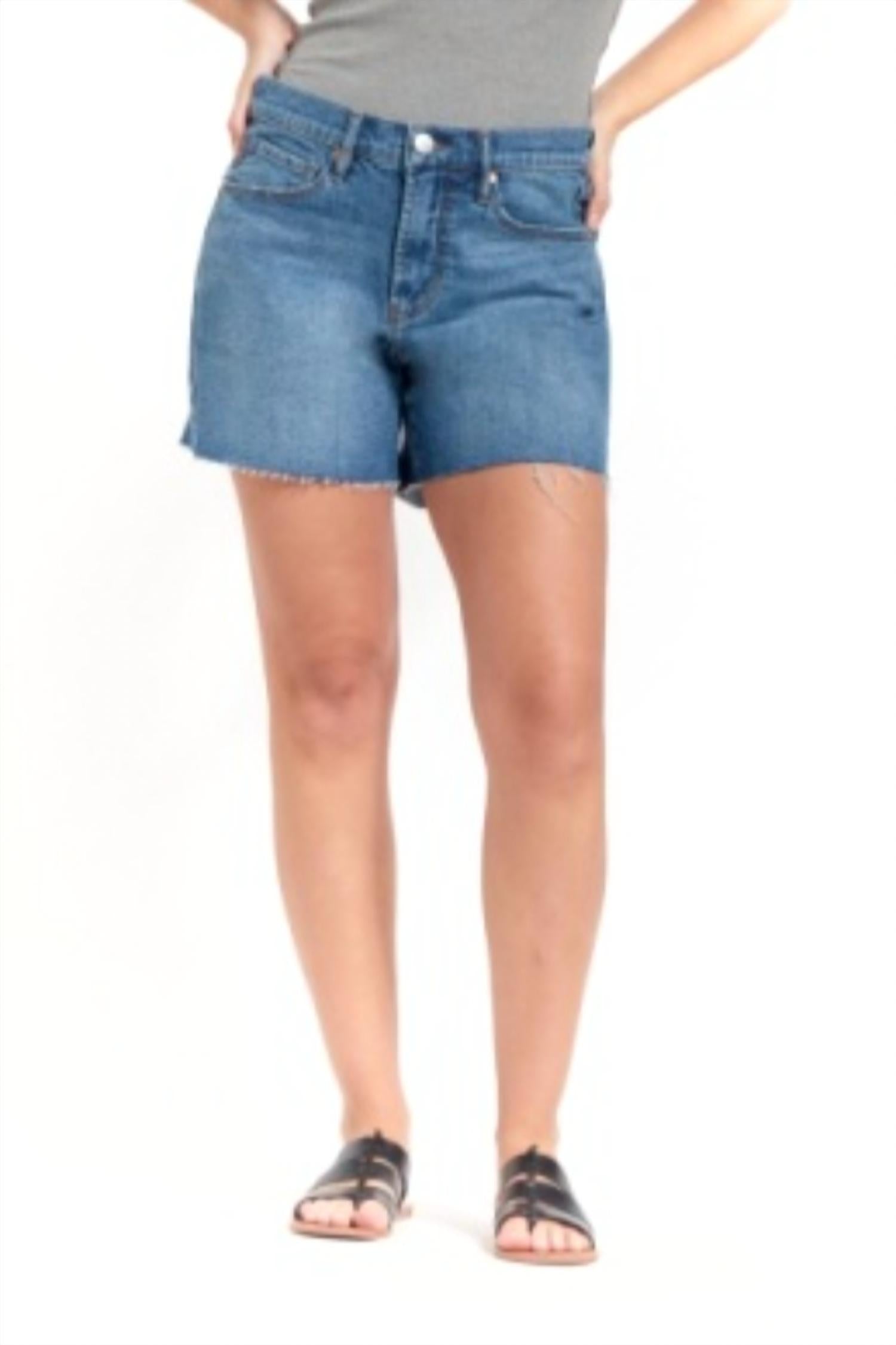 1822 Denim Women's Loose Jean Short in blue - women's shorts