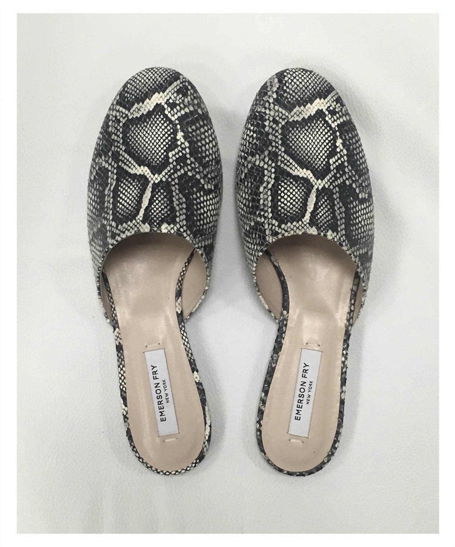 Emerson Fry - Embossed Leather Flat Mule