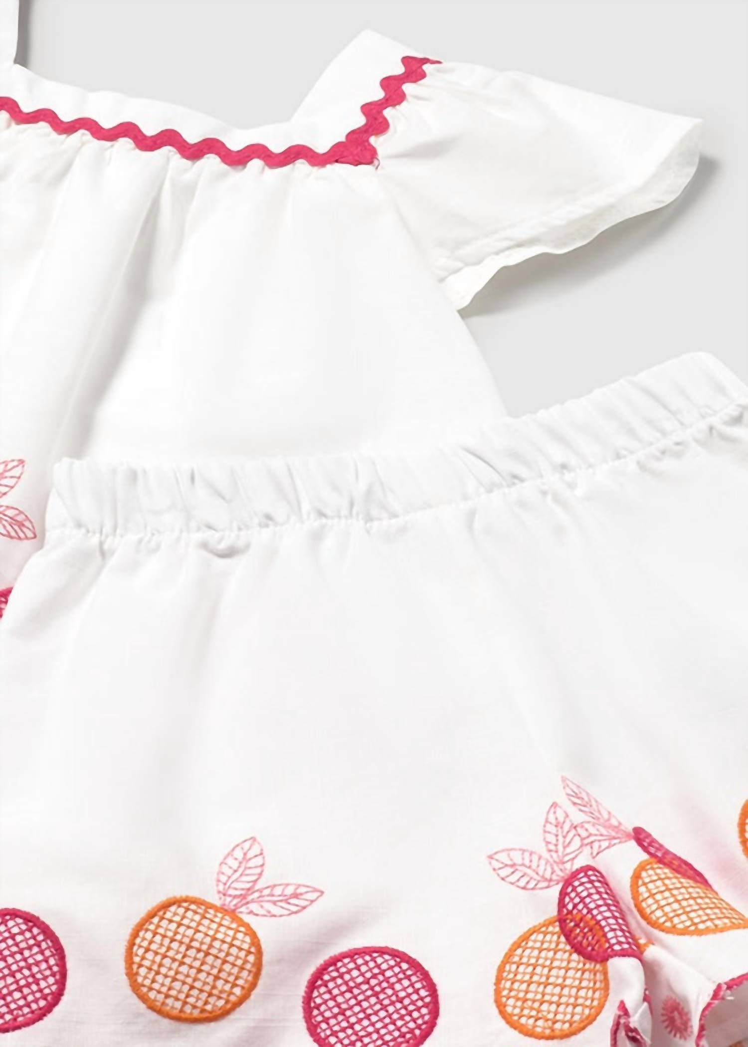Mayoral - Girls' Embroidered Bermudas Set