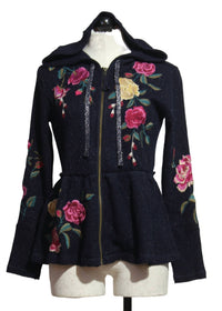 Johnny Was - Women's Peplum Thermal Hoodie