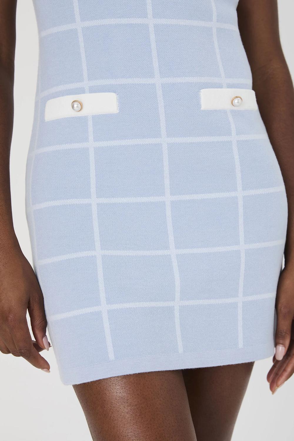 French Connection - Check Sleeveless Crew Mini Dress