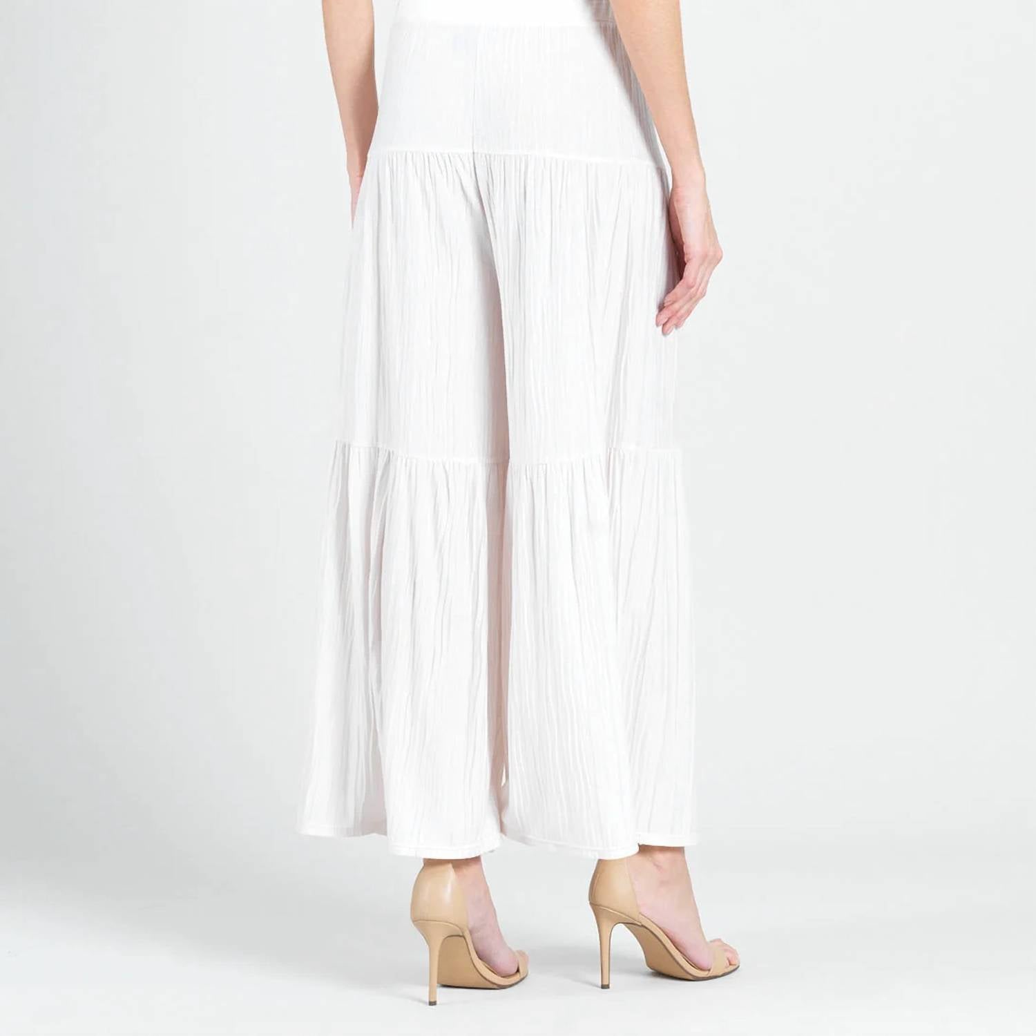 Clara Sun Woo - Soft Pleat Knit Tiered Skirt Pant