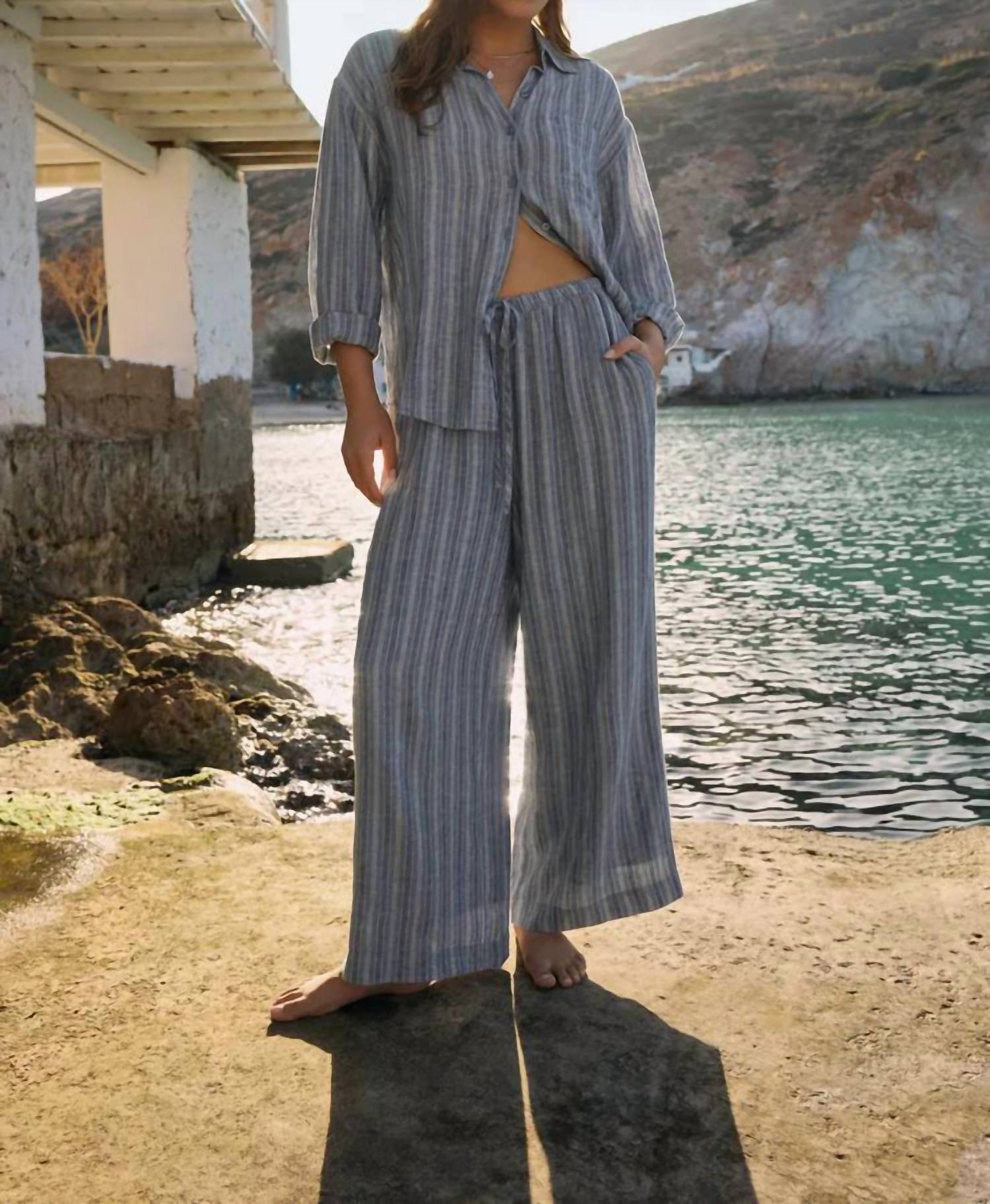 Z Supply - Perfect Striped Linen Button Up