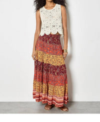 Apricot - Circles Crochet Shell Top