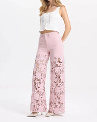 Bayeas - Flora High Rise Wide Leg Jeans