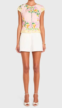 Amanda Uprichard - Pinto Front Loop Button Closure Top