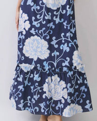 Tcec - Floral Ruffle Strap Maxi Dress