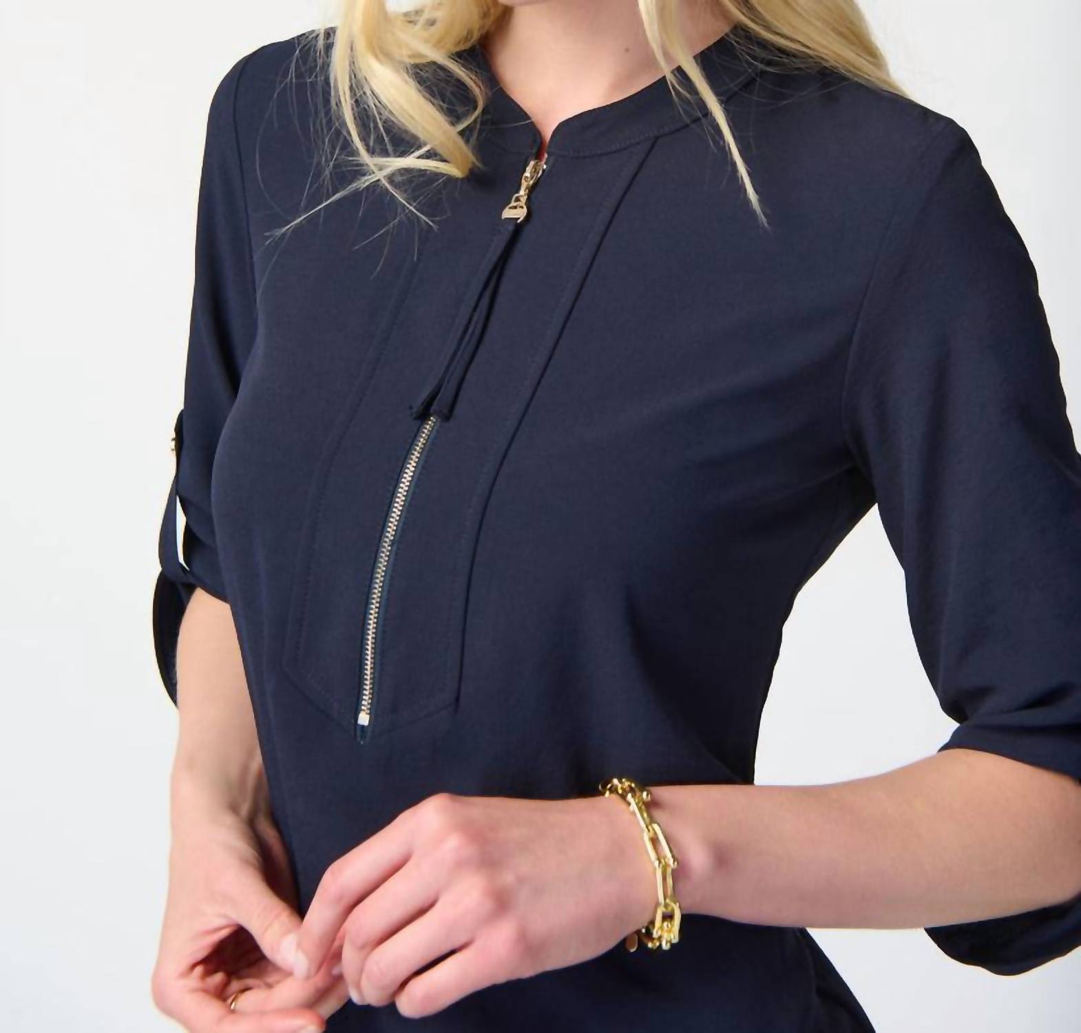 Joseph Ribkoff - Mandarin Collar Dress