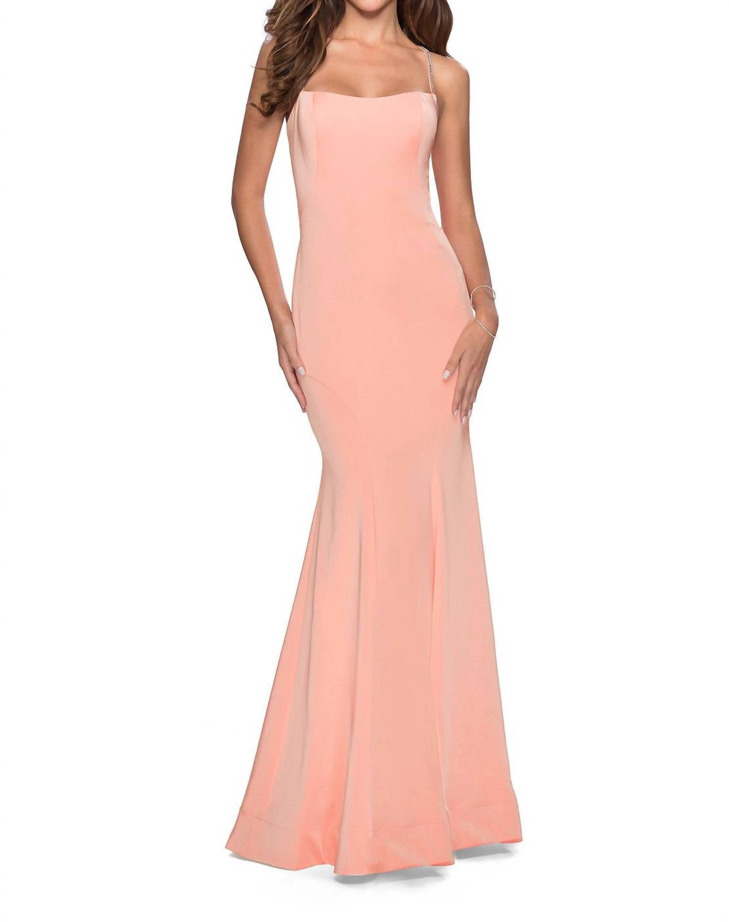 La Femme - Jersey Mermaid Evening Dress