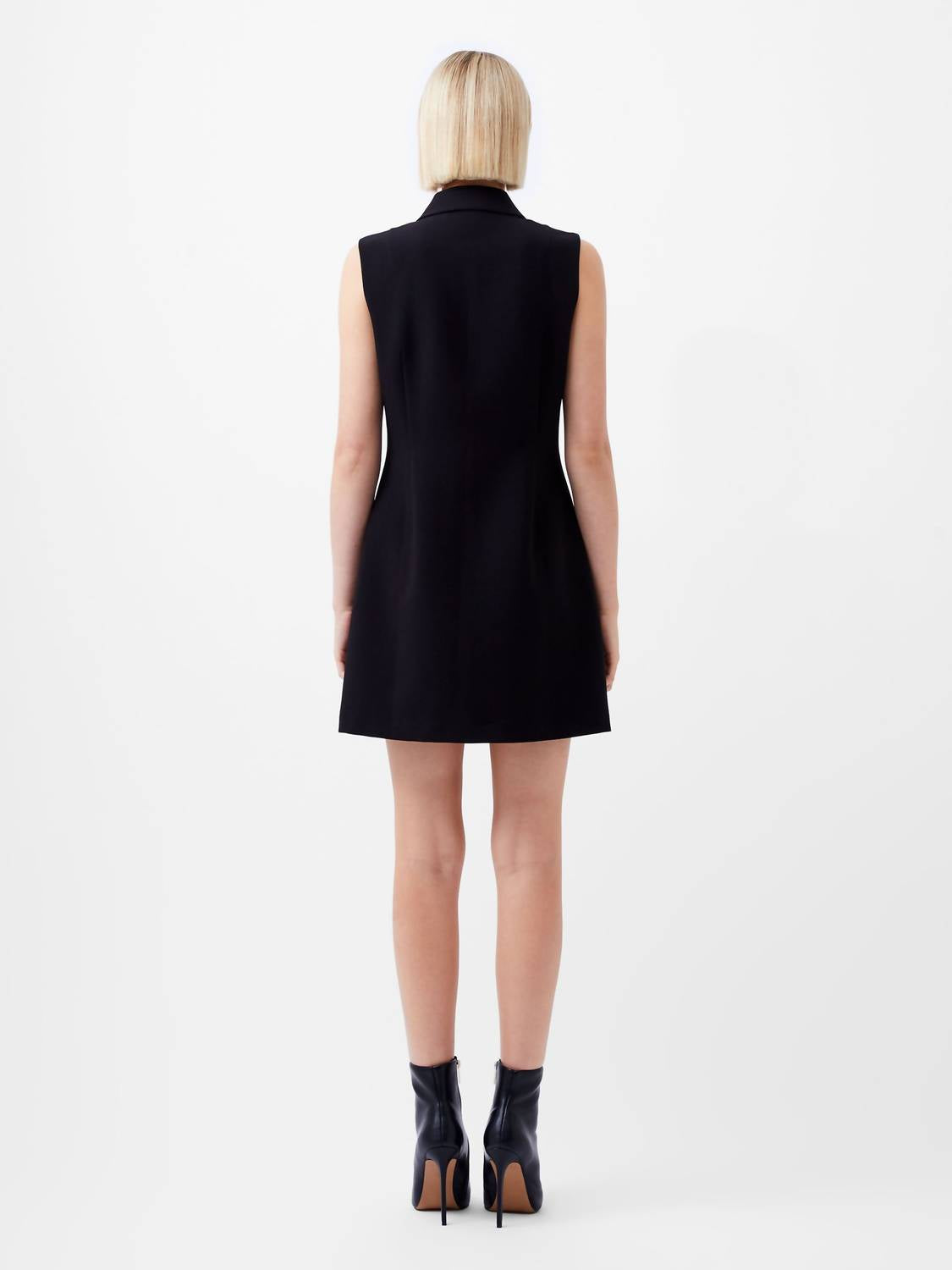 French Connection - Azra Twill Sleeveless Button Mini Dress