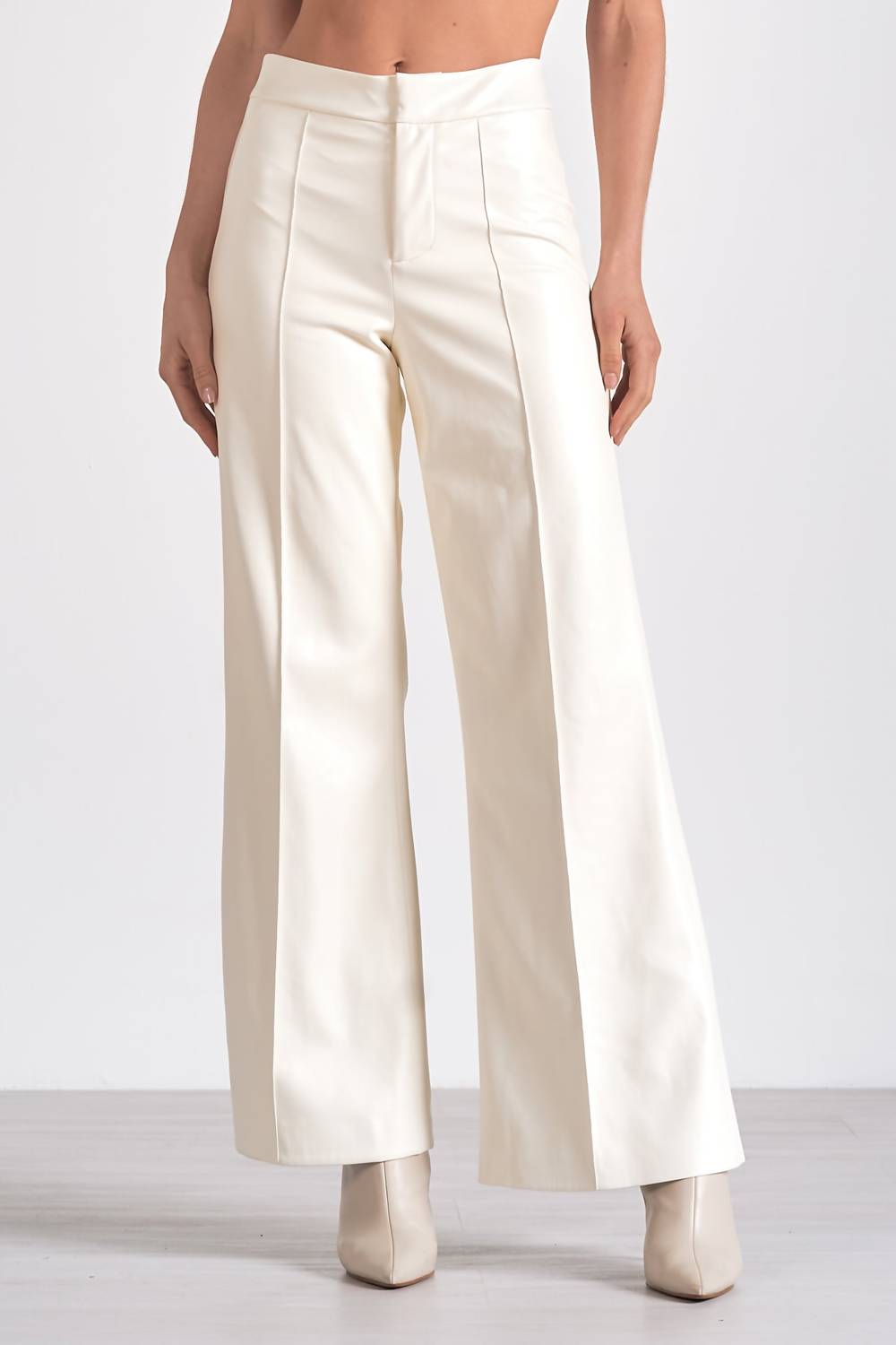 Elan - Lennox Faux Leather Wide Leg Pant