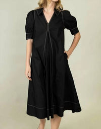 Heyson - Contrast Stitch Detail Midi Dress