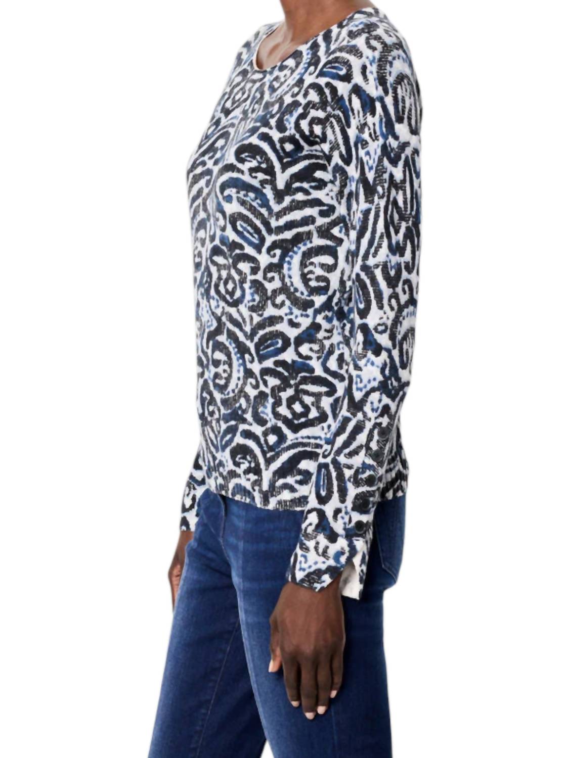 Nic + Zoe - Tossed Paisley Supersoft Sweater