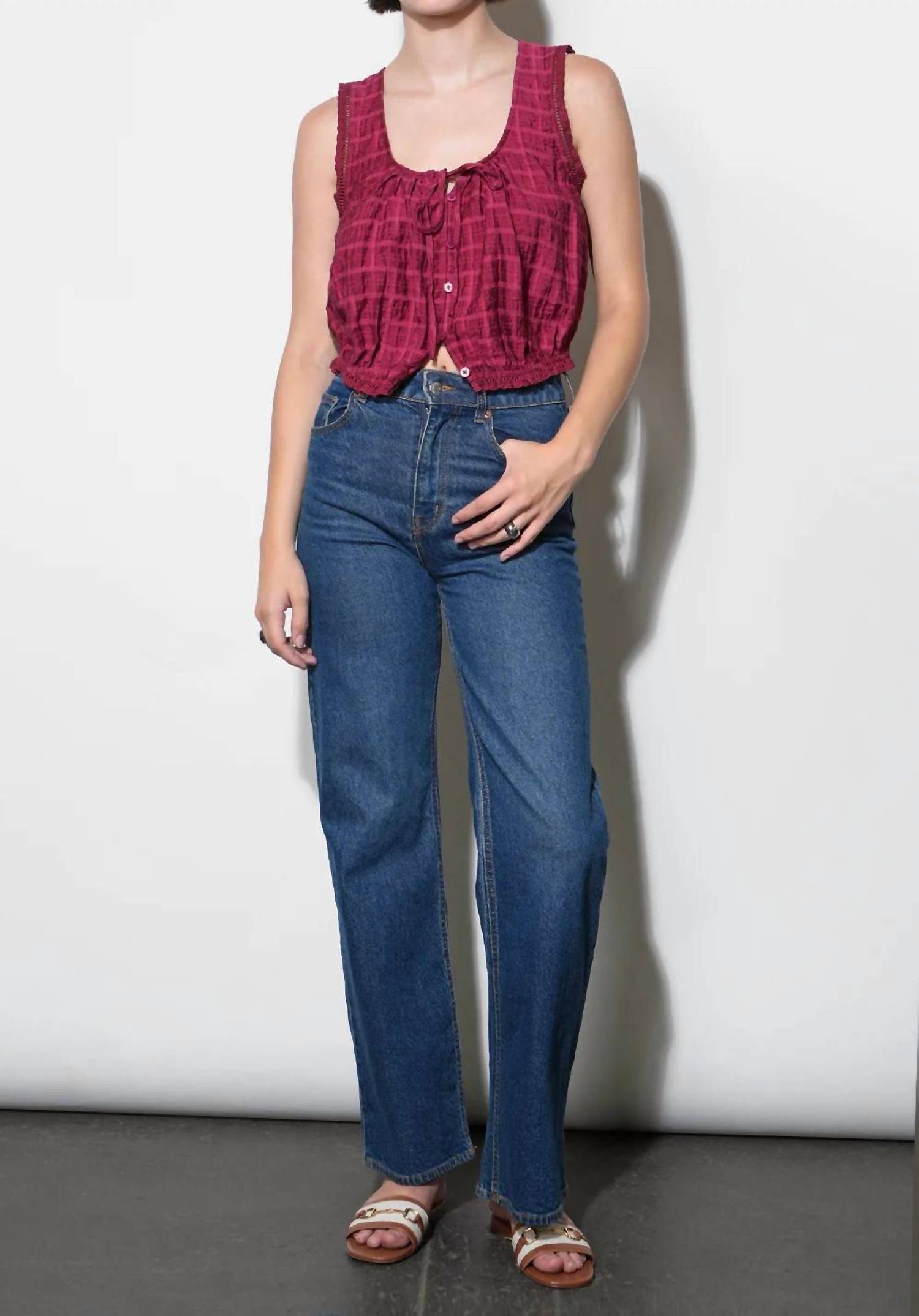 Greylin - Clara Textured Eyelet Top