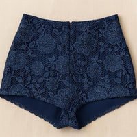 Red Valentino - Floral Lace High-waisted Shorts