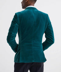Reiss - Slim Fit Single Breasted Velvet Blazer