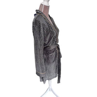 Pol - Embroidered Pleated Kimono Robe