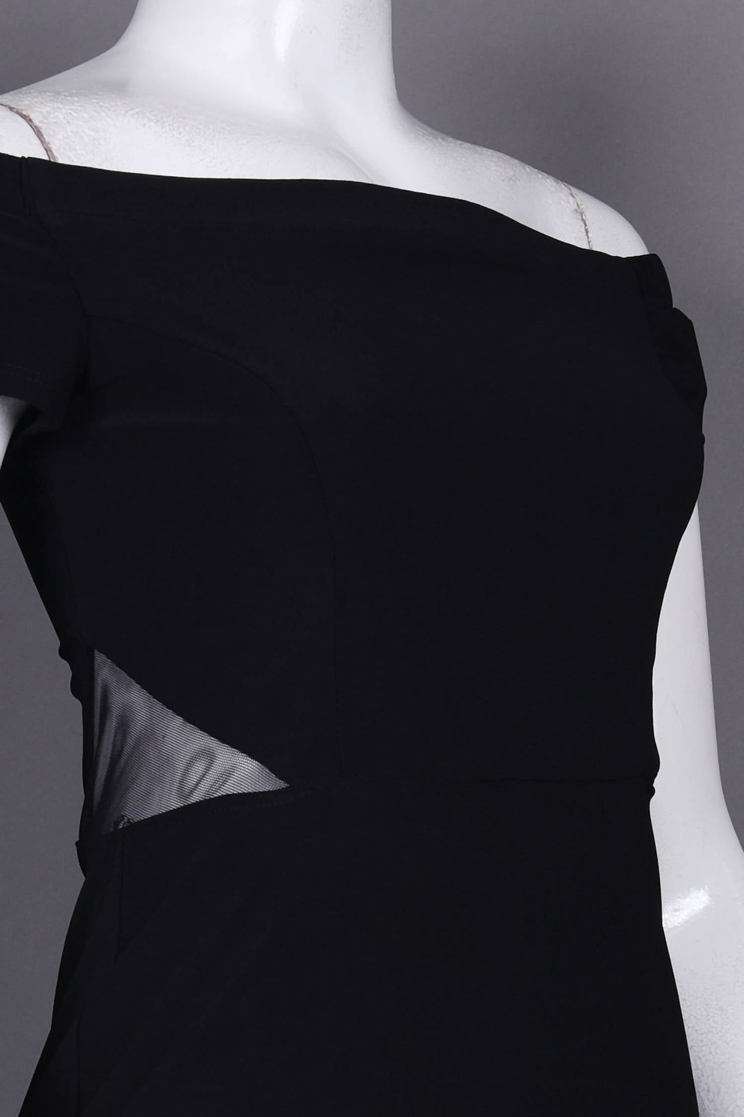 Bebe - Off-the-shoulder Illusion Side Overlap Dress