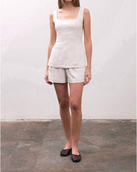 Moon River - Square Neck Linen Top