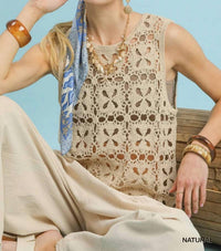 Umgee - Crochet Sleeveless Tank Top