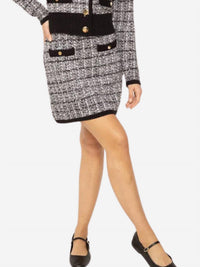 Central Park West - Oona Tweed Jacquard Skirt