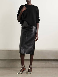 NILI LOTAN Haisley Sweater in black in black - women's sweater - detail view