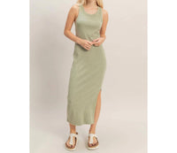 Hyfve - Acid Washed Ribbed Midi Tank Dress