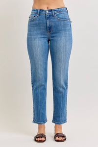 Judy Blue Blair Straight-leg Jeans in medium wash - women's jeans