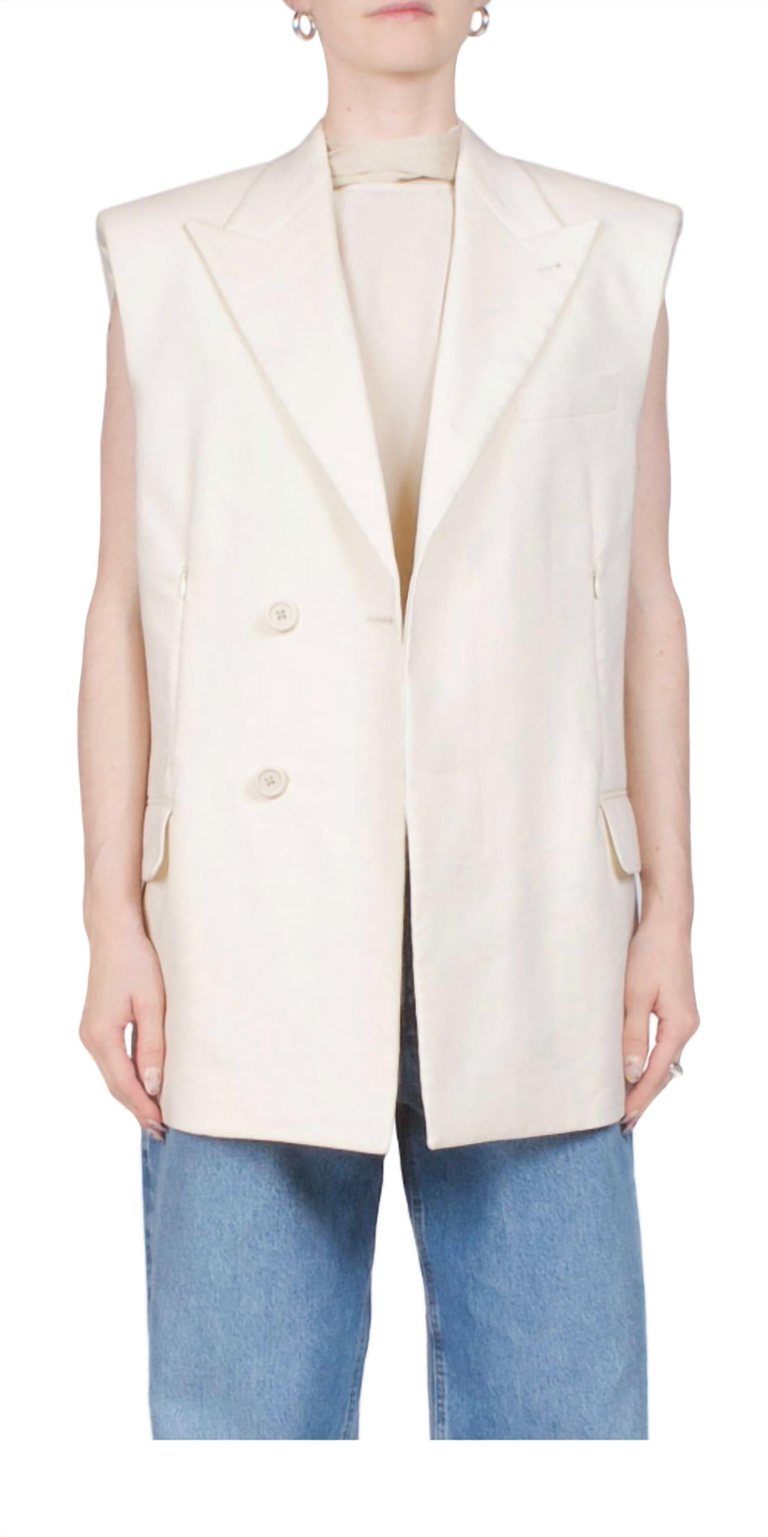 Helmut Lang - Sleeveless Car Blazer