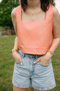 Buddylove - Manning Vegan Leather Cropped Tank Top