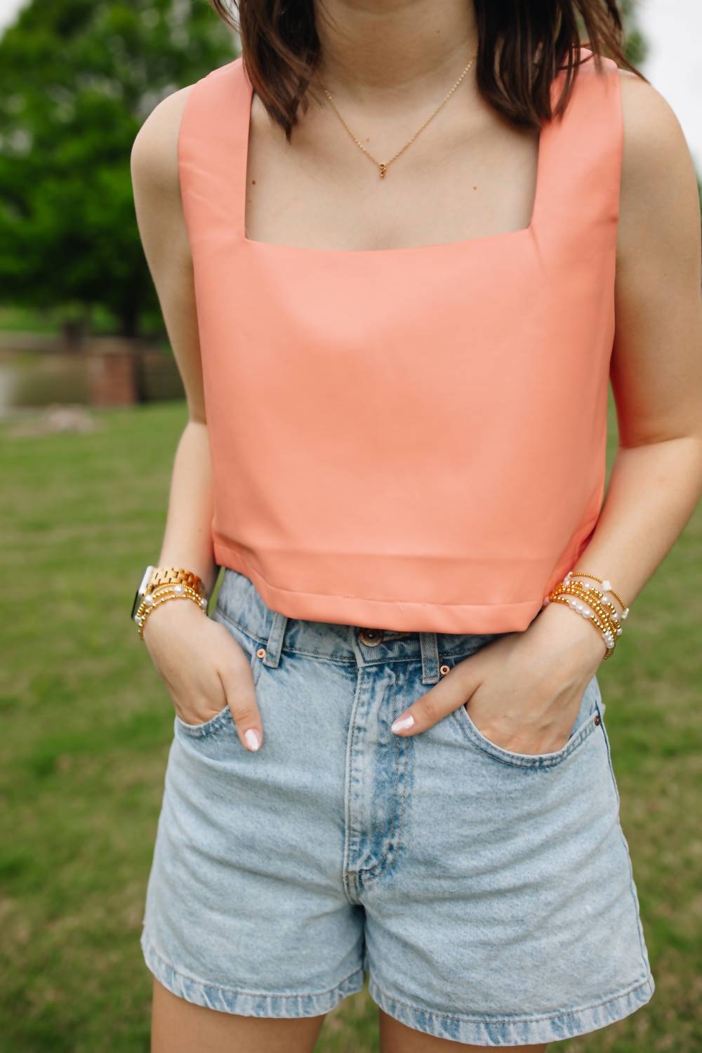Buddylove - Manning Vegan Leather Cropped Tank Top