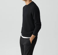 Theory Maden Crewneck Sweater in black - men's sweater - alternate view